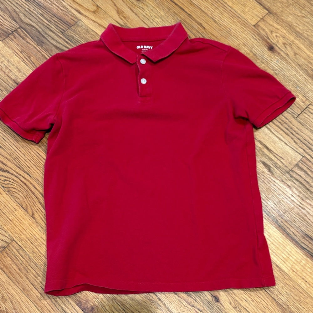 Old Navy Bold Red Polo Shirt school uniform